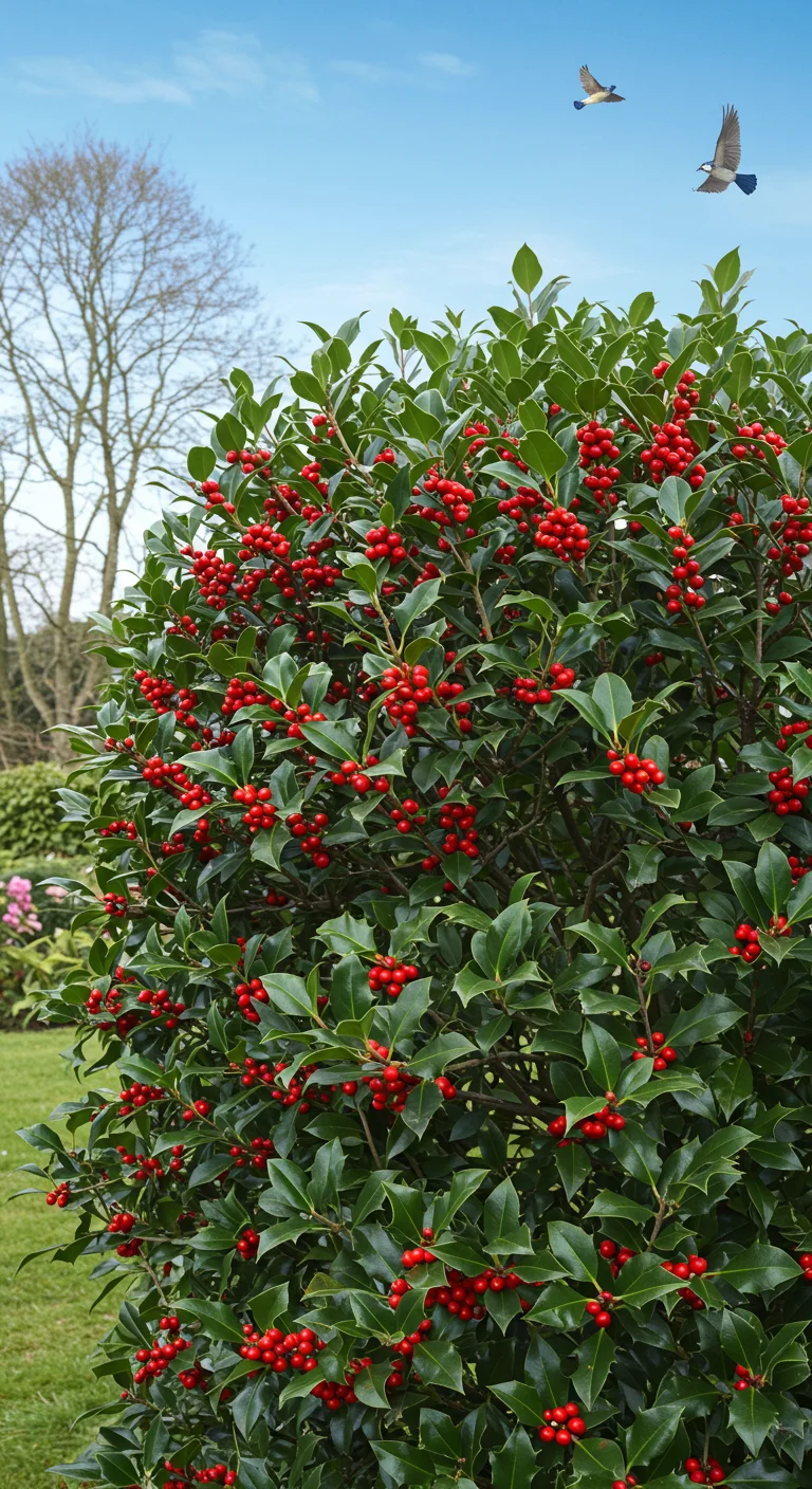 14. Holly: Year-Round Privacy with Berries