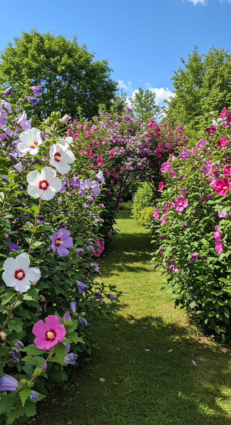 16. Rose of Sharon: Fast-Growing and Flowering Privacy
