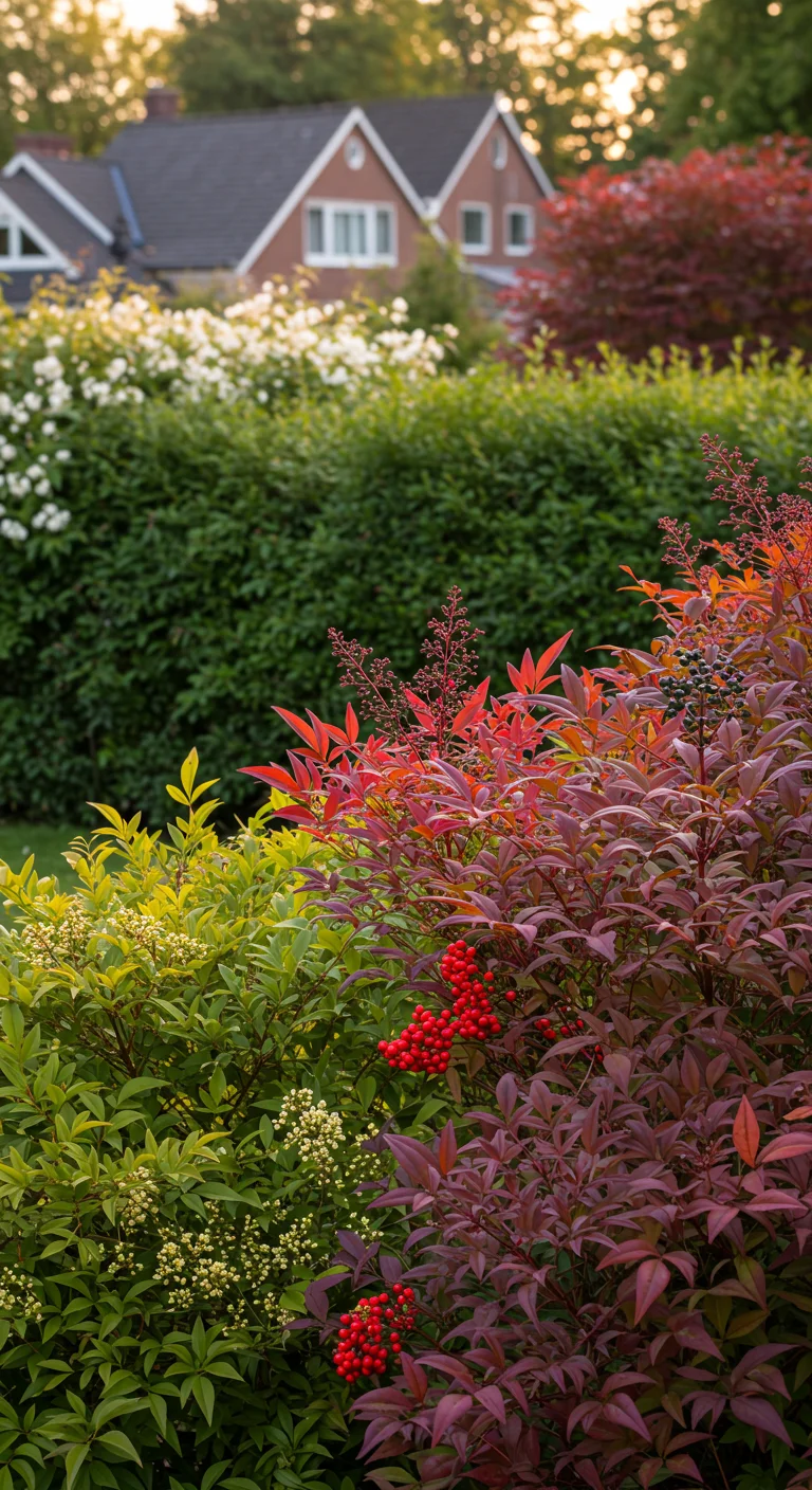 17. Nandina: Colorful Foliage for Instant Privacy