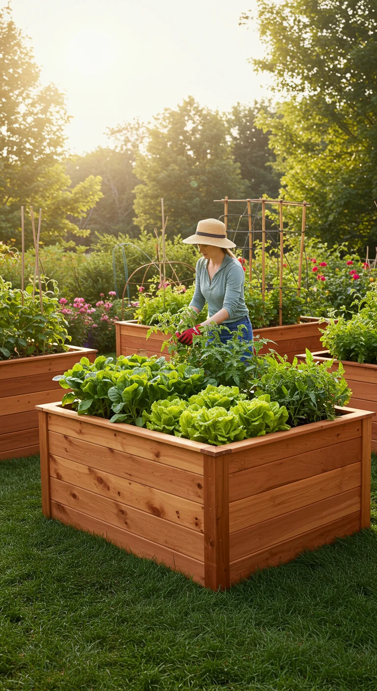 4. Elevated Edibles: Standing Raised Beds for Easy Access