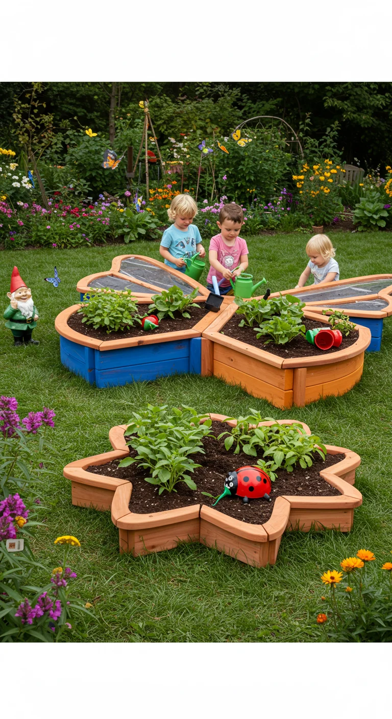 6. Kids’ Paradise: Fun and Functional Raised Beds