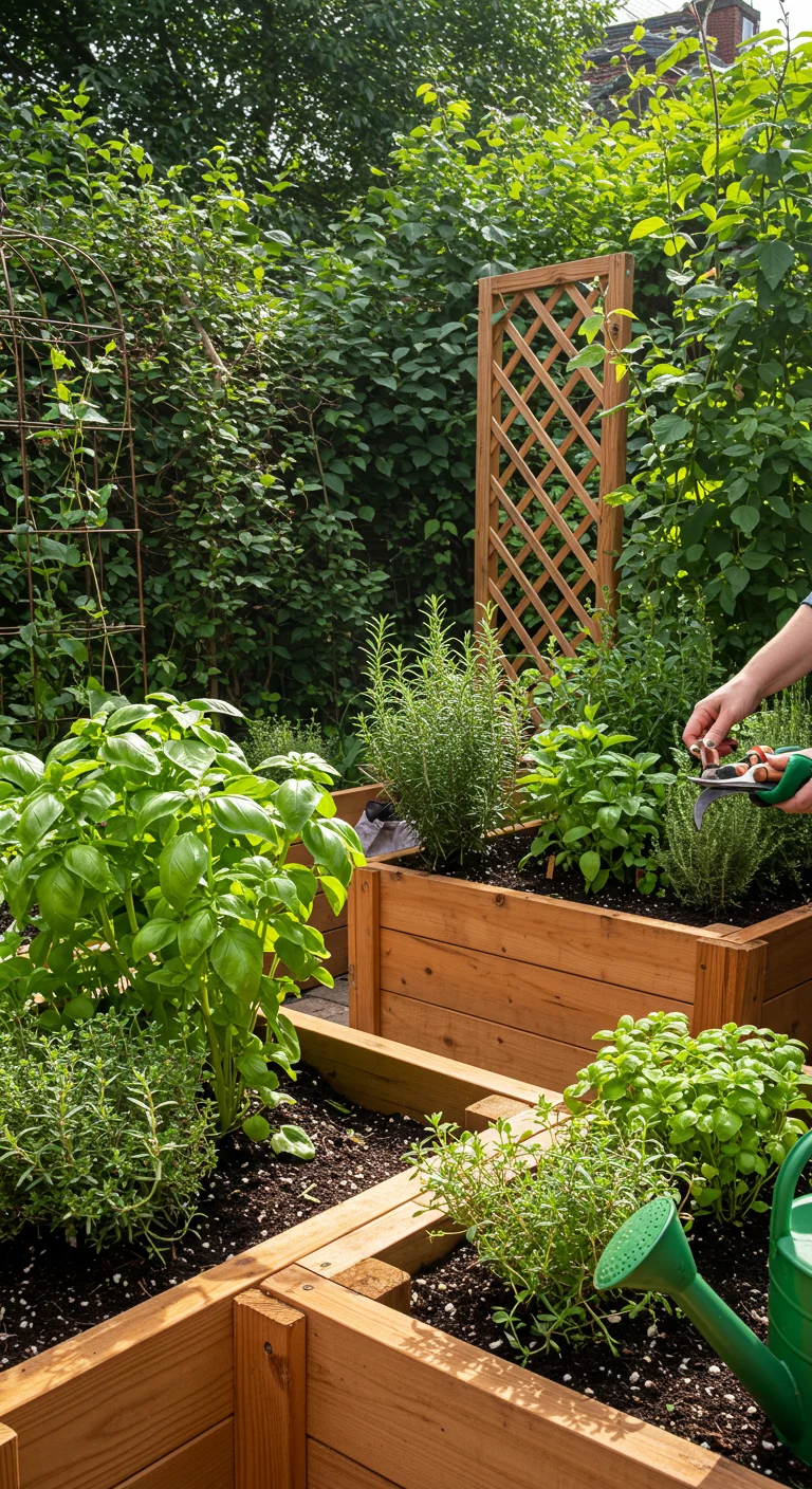 7. Herb Haven: Small Raised Beds for Culinary Herbs