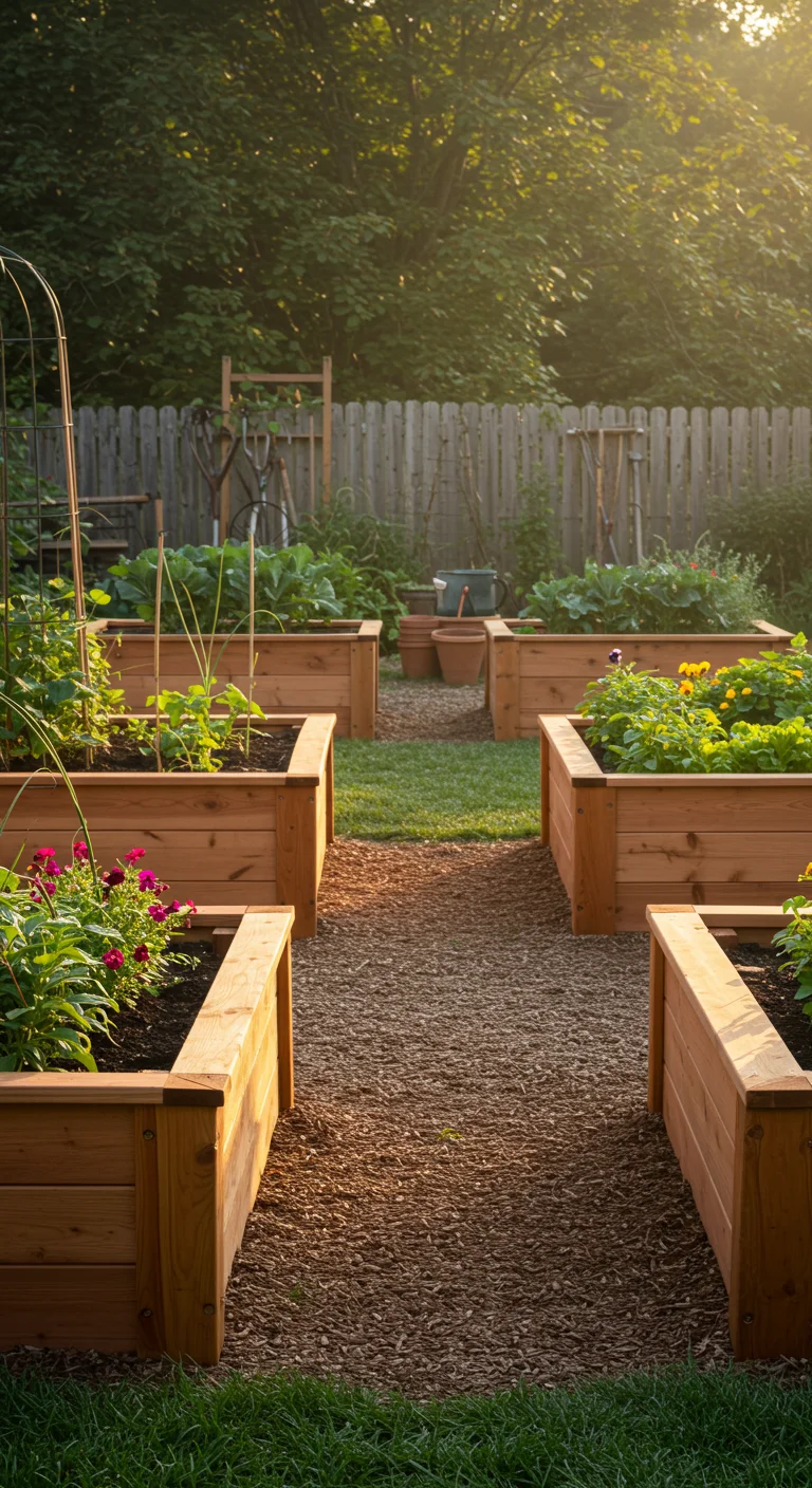 15. Classic Appeal: Traditional Wooden Raised Beds