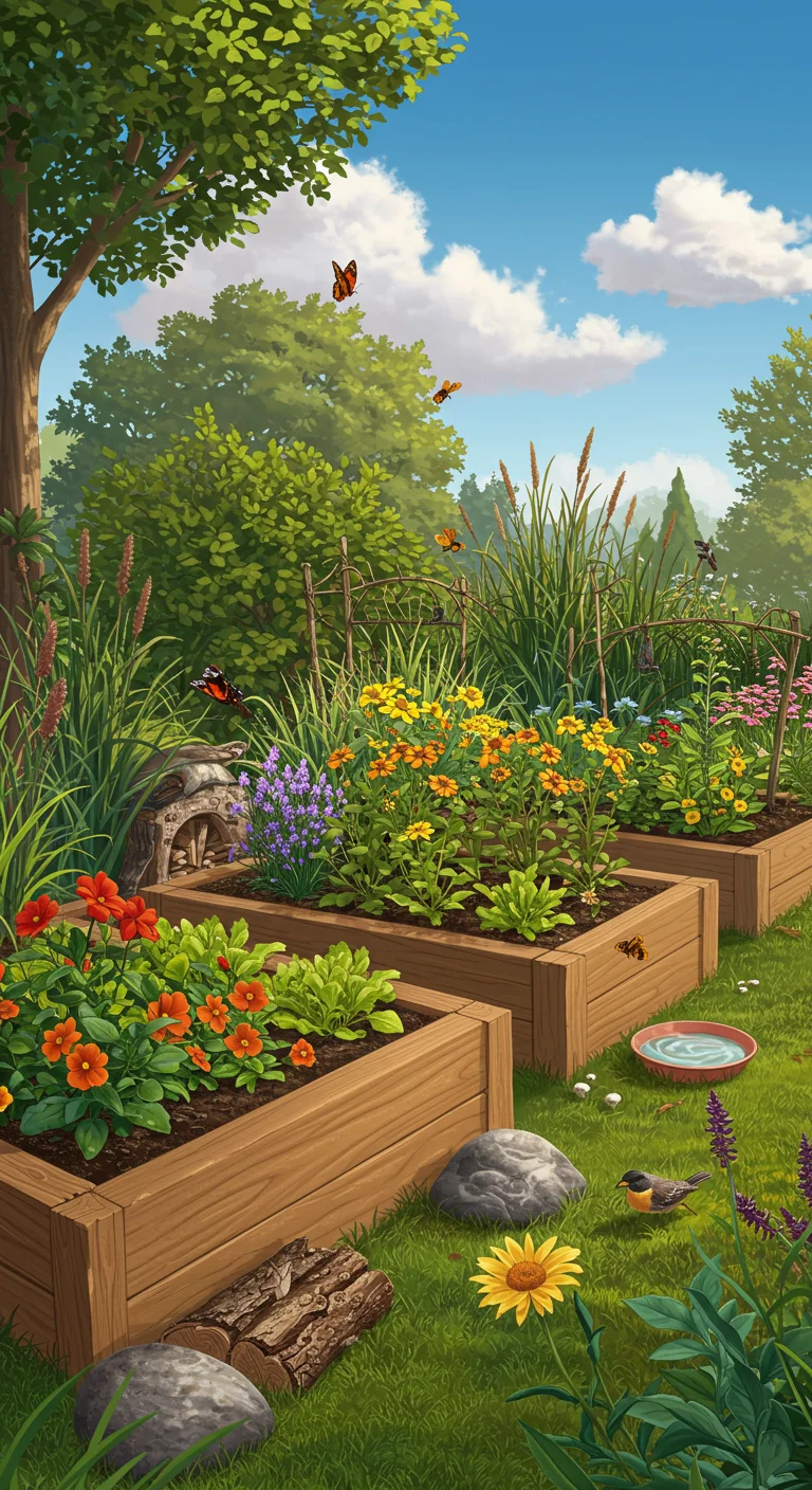 17. Wildlife Friendly: Raised Beds with Integrated Habitats