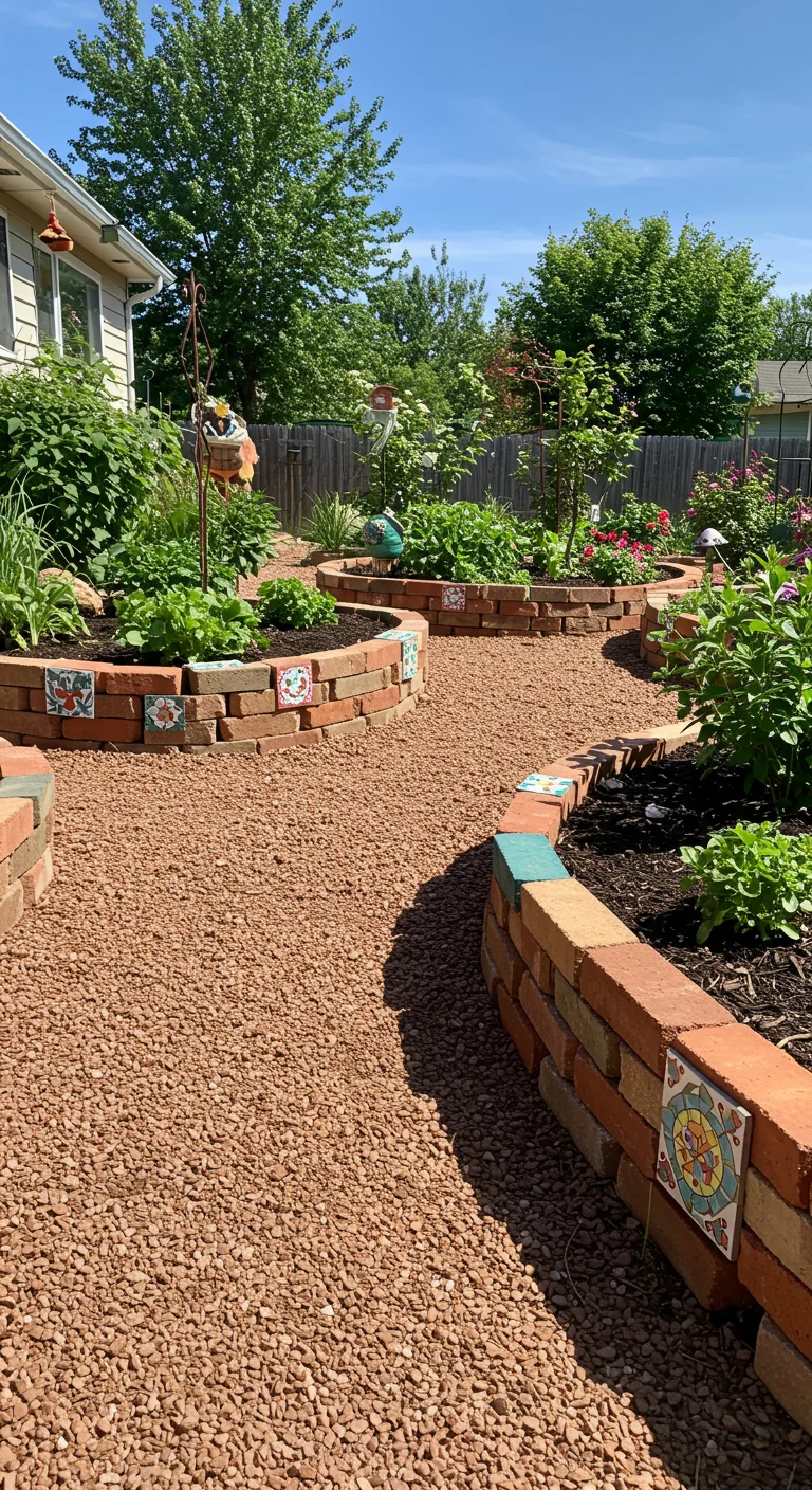 23. Artistic Edging: Decorative Borders for Raised Beds