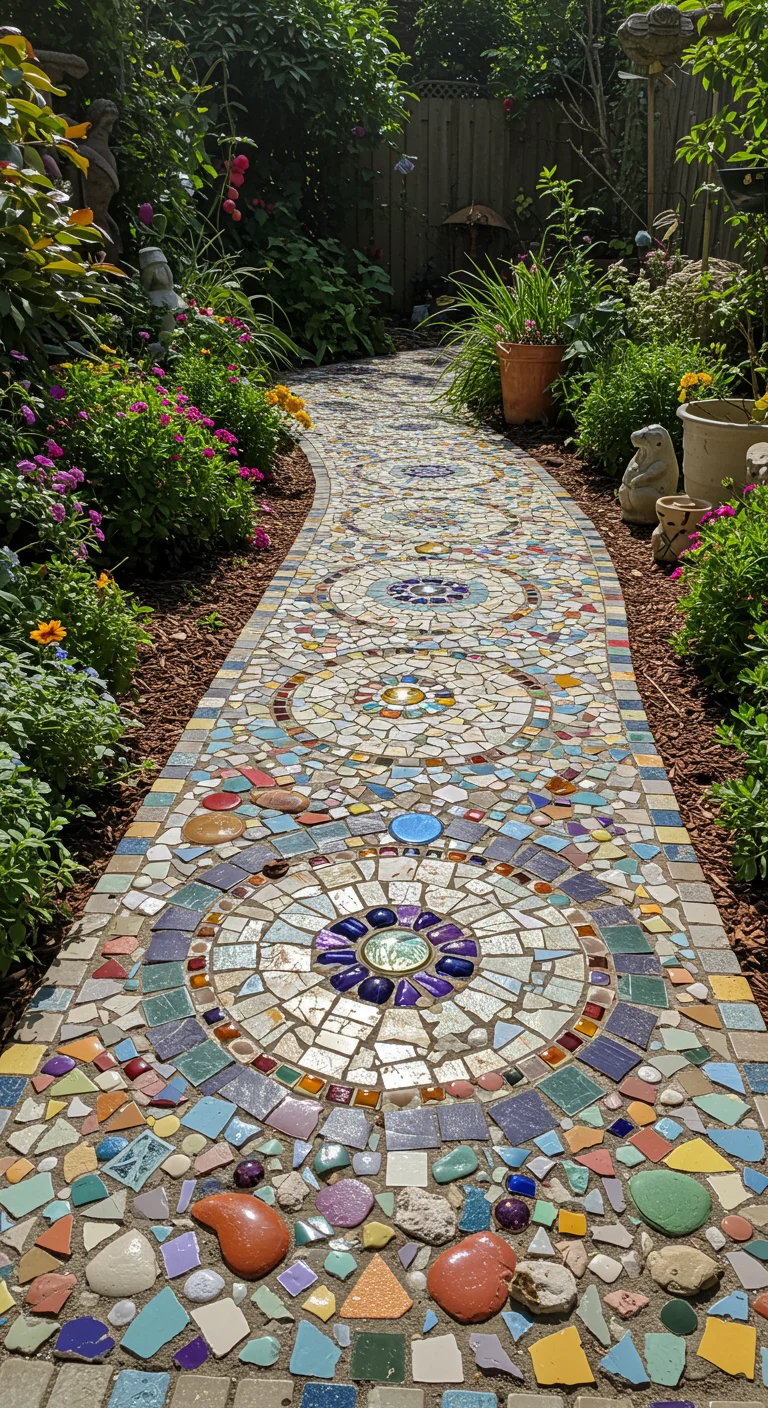 4. Mosaic Masterpieces: Artful Path Designs