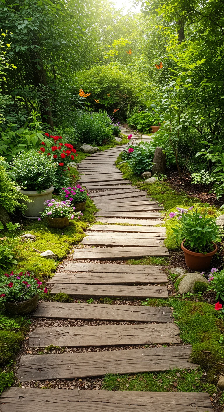5. Whimsical Wood: Embracing Nature with Timber Walkways