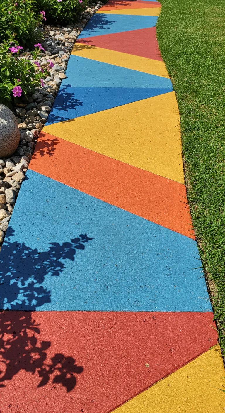 6. Colorful Concrete: Adding Personality to Your Path