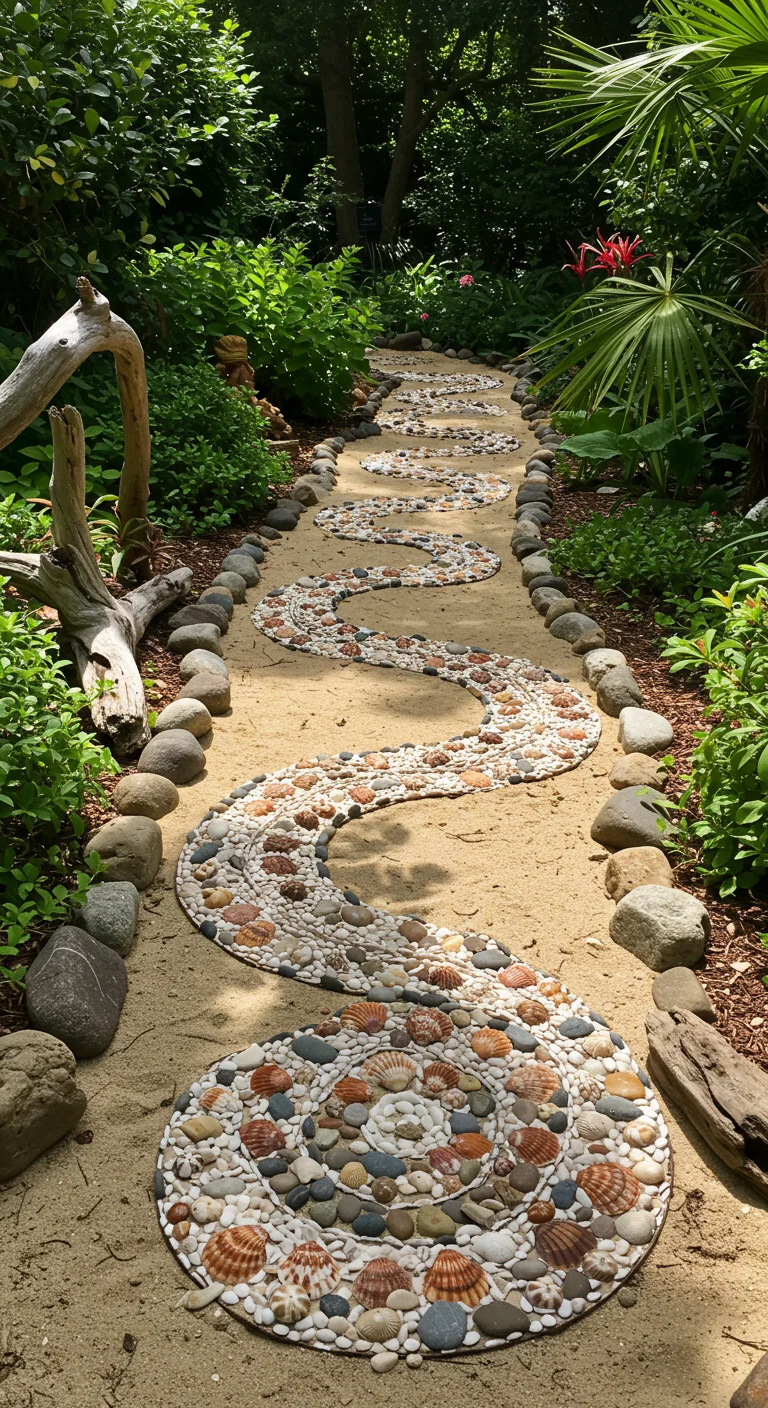 8. Shell Shocked: Coastal-Inspired Pathways