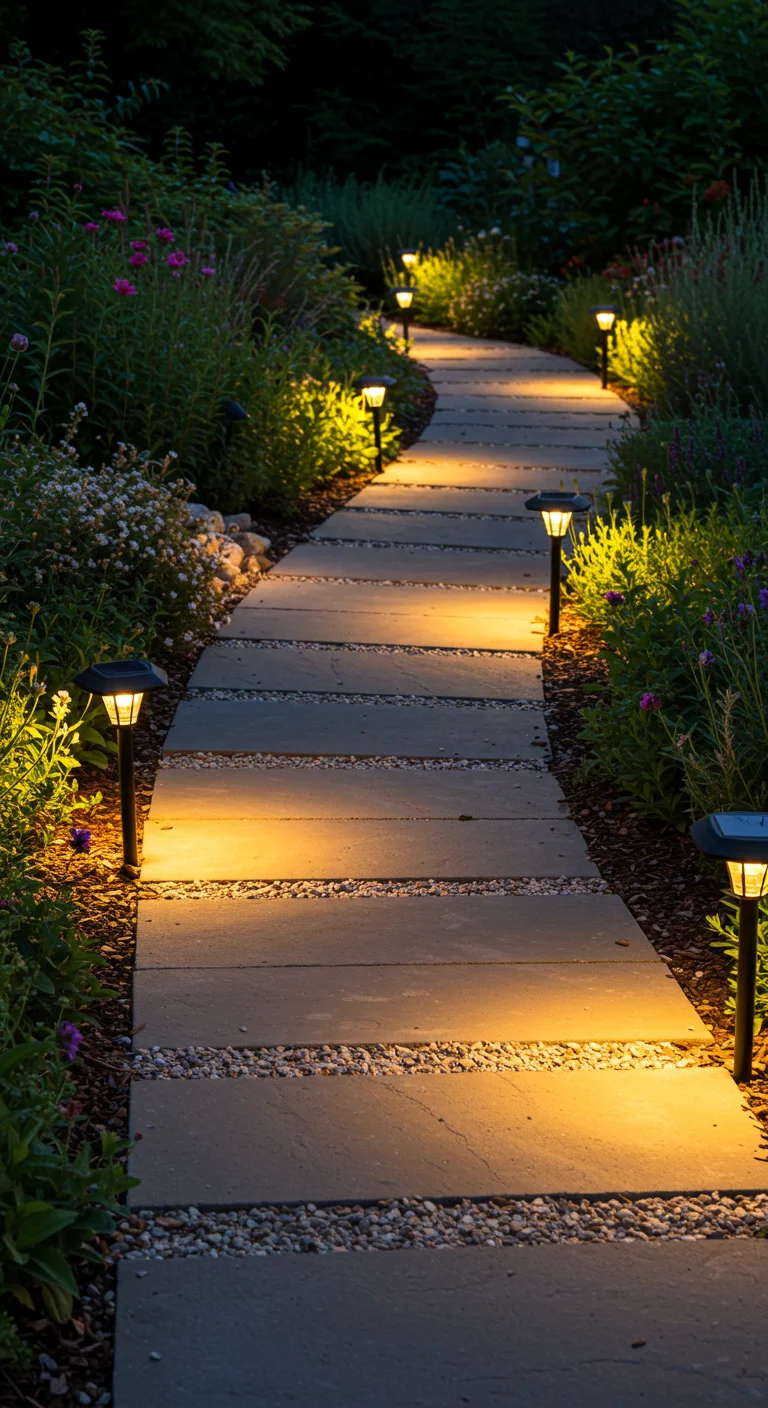 14. Light It Up: Illuminated Garden Path Ideas
