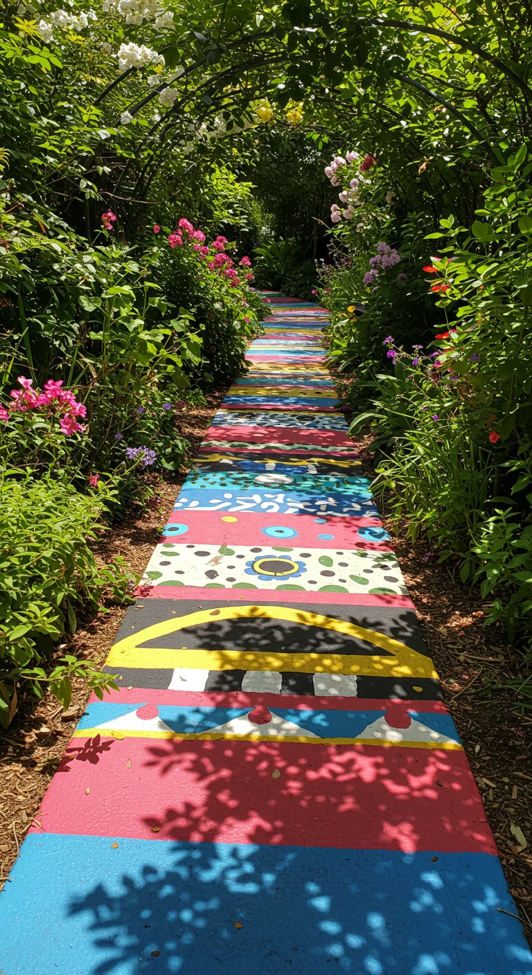 17. DIY Painted Paths: Adding a Splash of Color