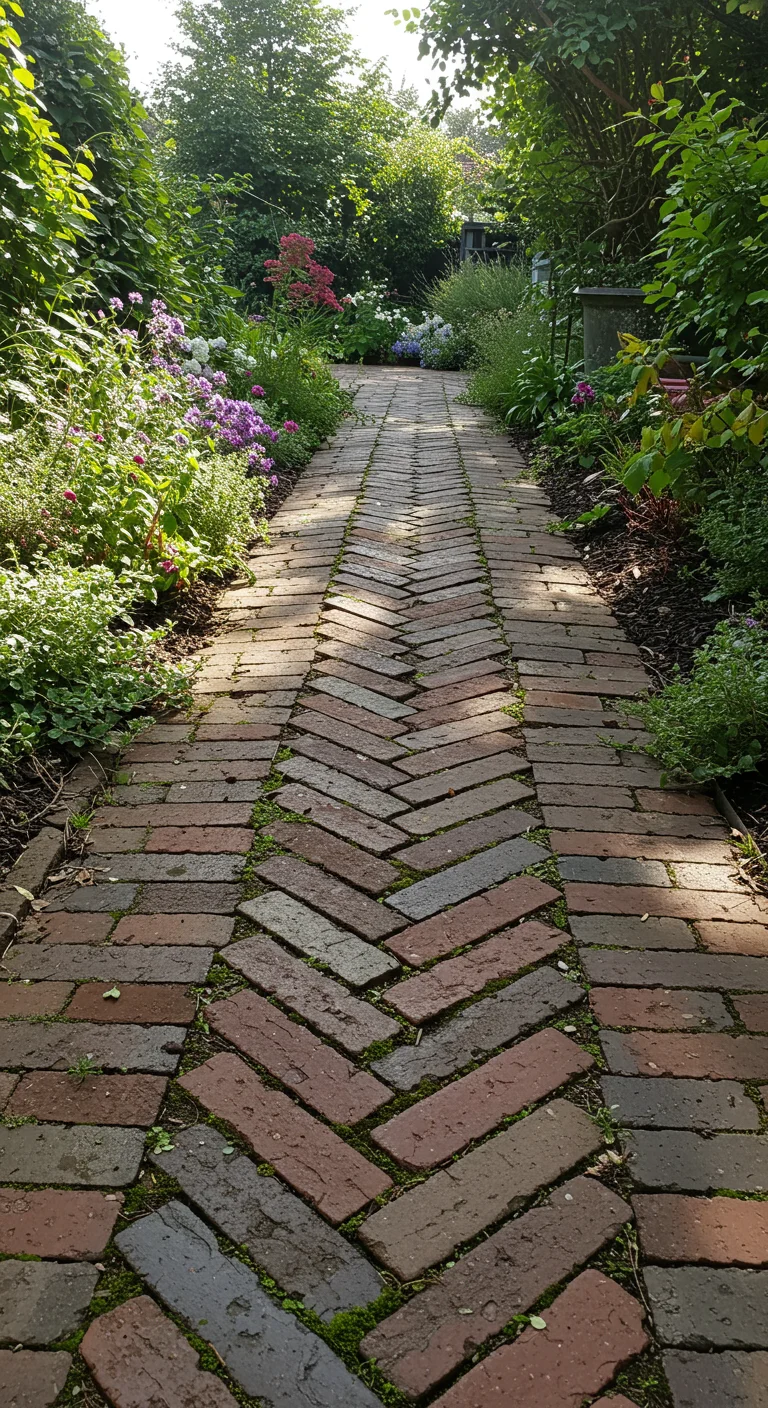 18. Vintage Charm: Using Antique Bricks for a Timeless Look