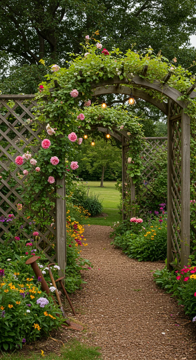 8. Trellises and Arbors: Vertical Charm in Your Garden