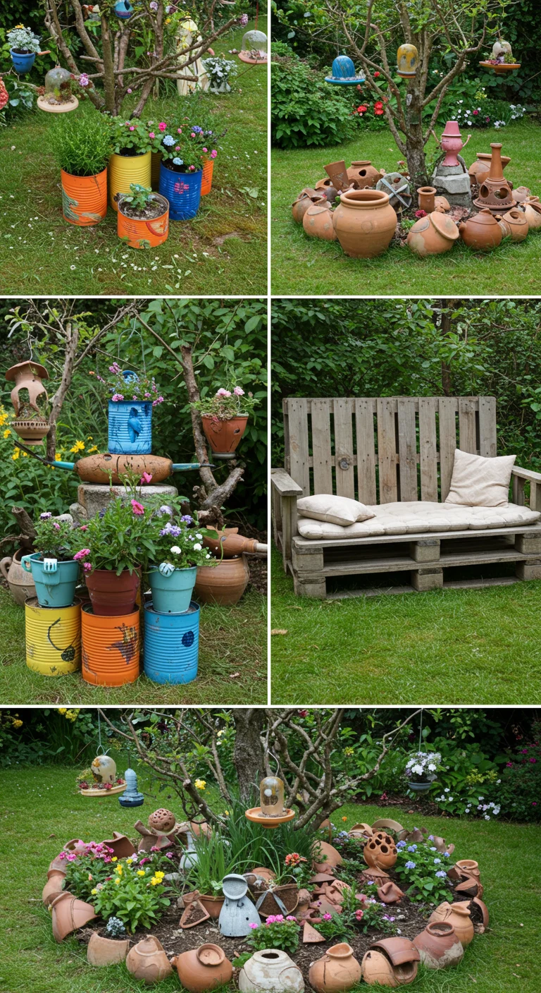 10. Upcycled Decor: Transforming Junk into Garden Gems