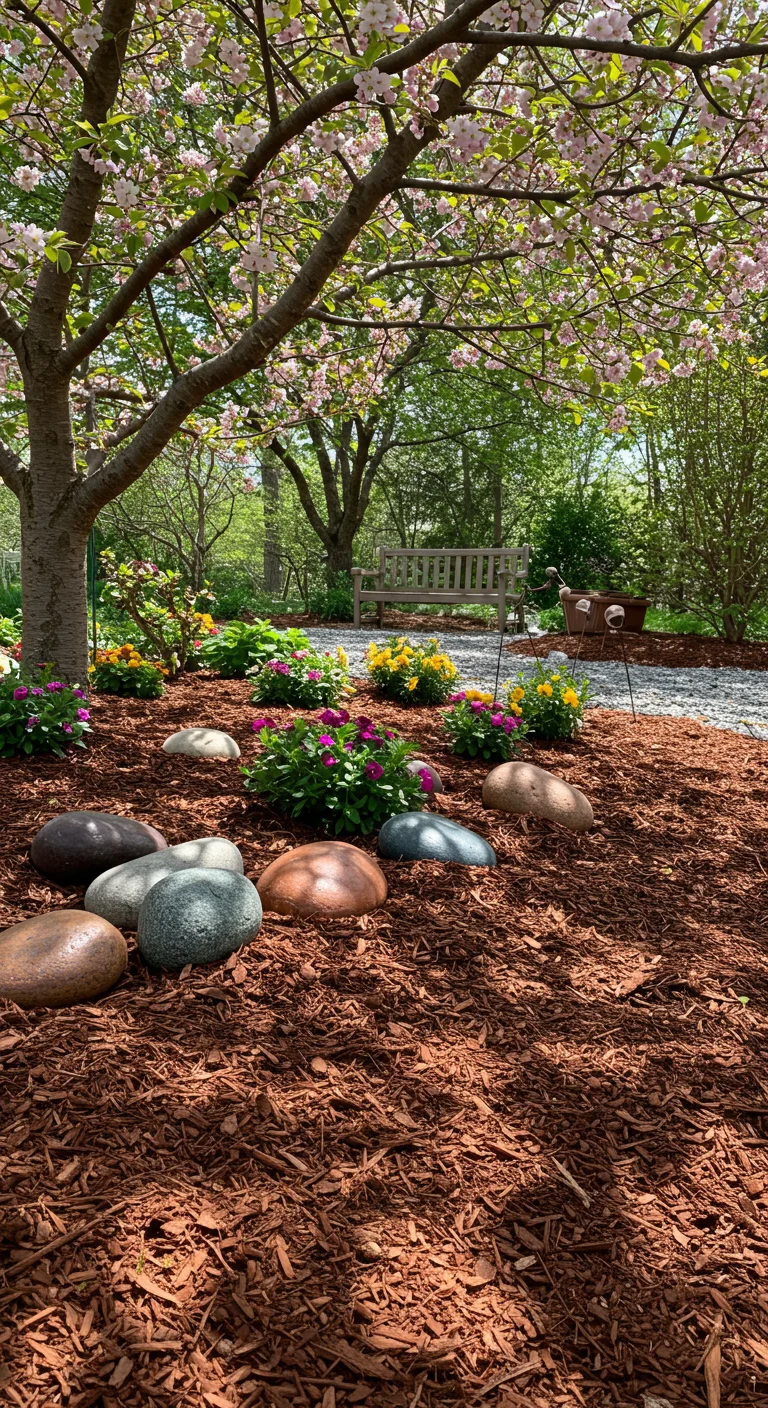 13. Natural Mulch: The Underrated Beauty of Bark and Stone