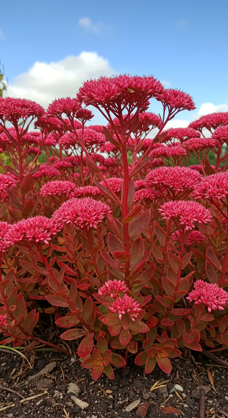 17. Cheerful Sedum Autumn Joy: A Fall Foliage Spectacle