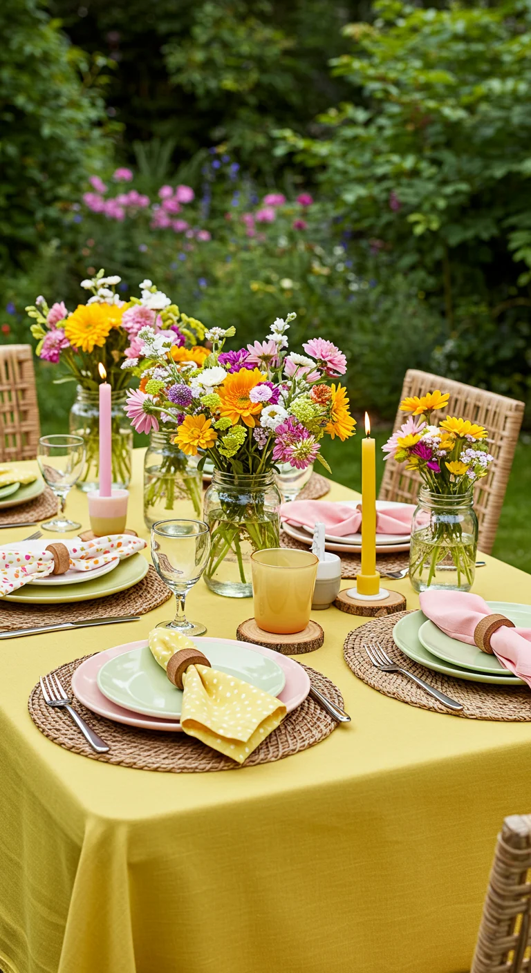 2. Vibrant Table Settings: Color Your Celebration