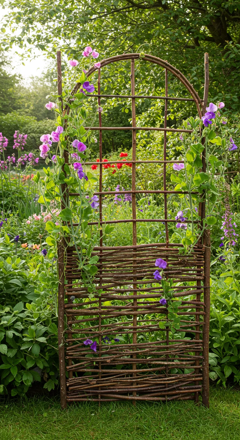 9. Twig Trellis Screens: Enhance Privacy in Style