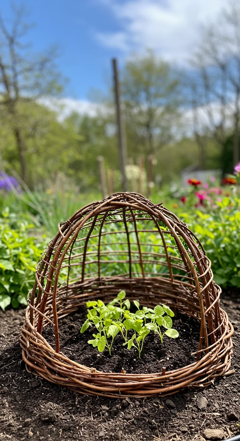 10. Simple Twig Cloche: Protect Your Delicate Seedlings