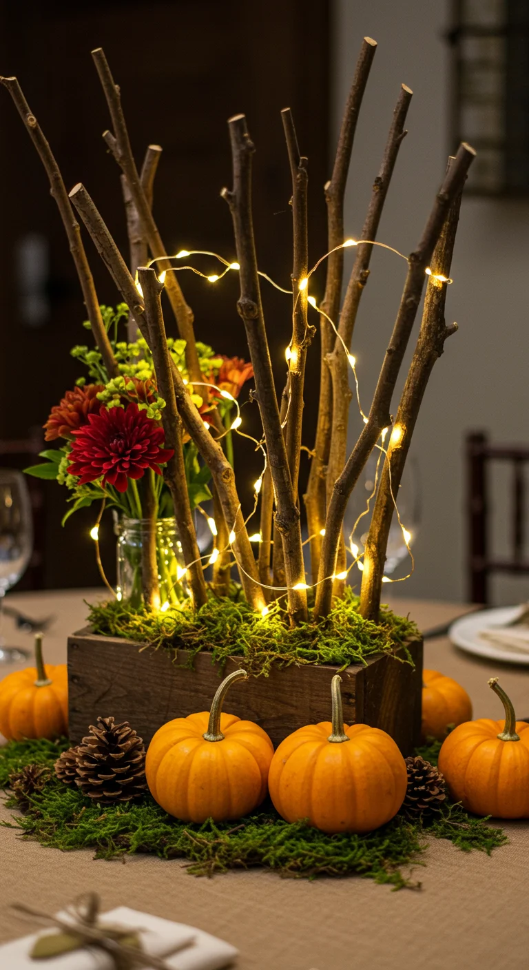 15. Twig Table Centerpieces: Natural Beauty for Gatherings