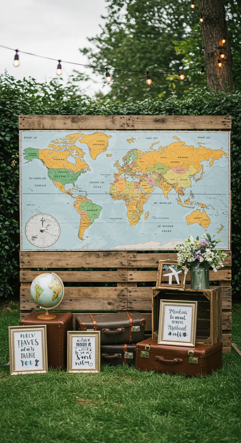 11. Adventure Awaits: Travel-Themed Pallet Art