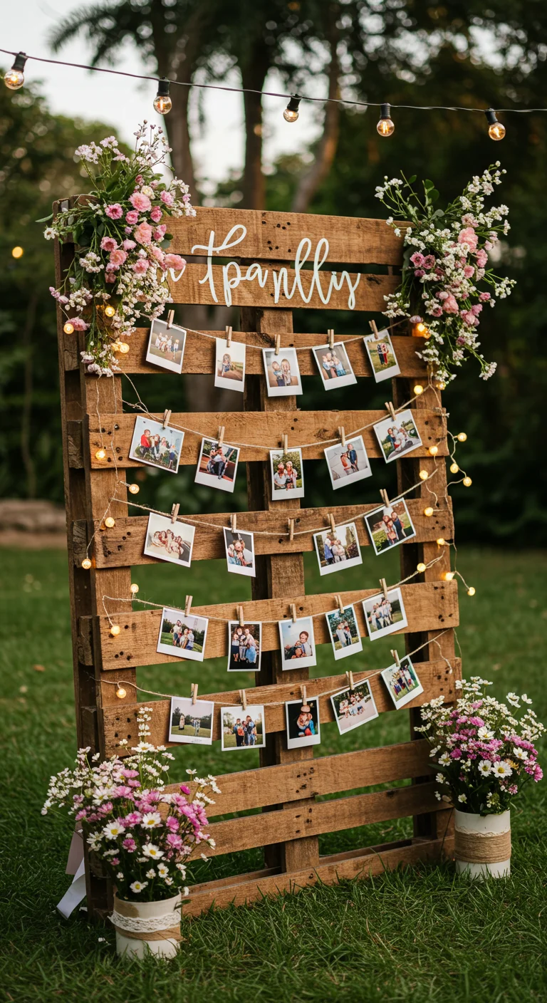 16. Family Affair: Pallet Photo Collage Display