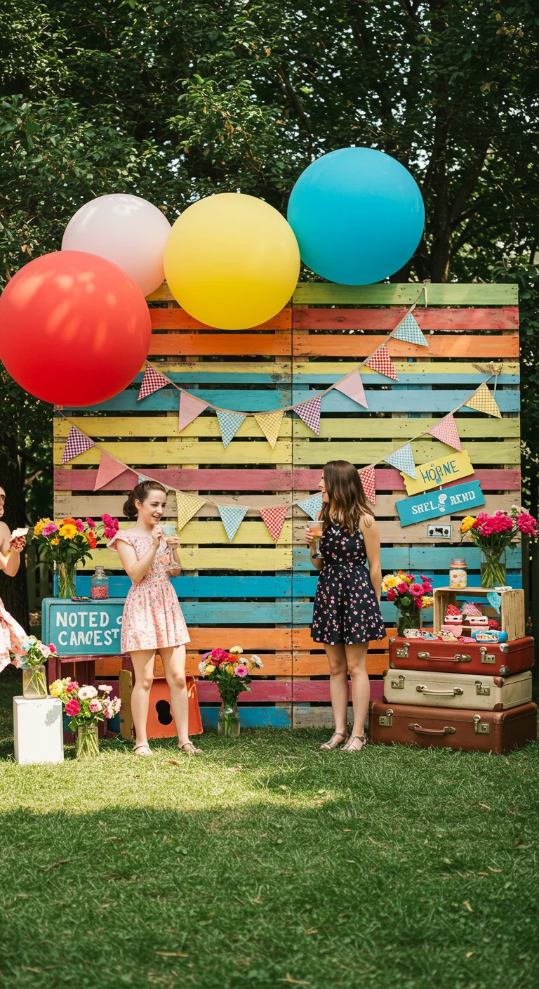 19. Fun and Funky: Pallet with Colorful Props