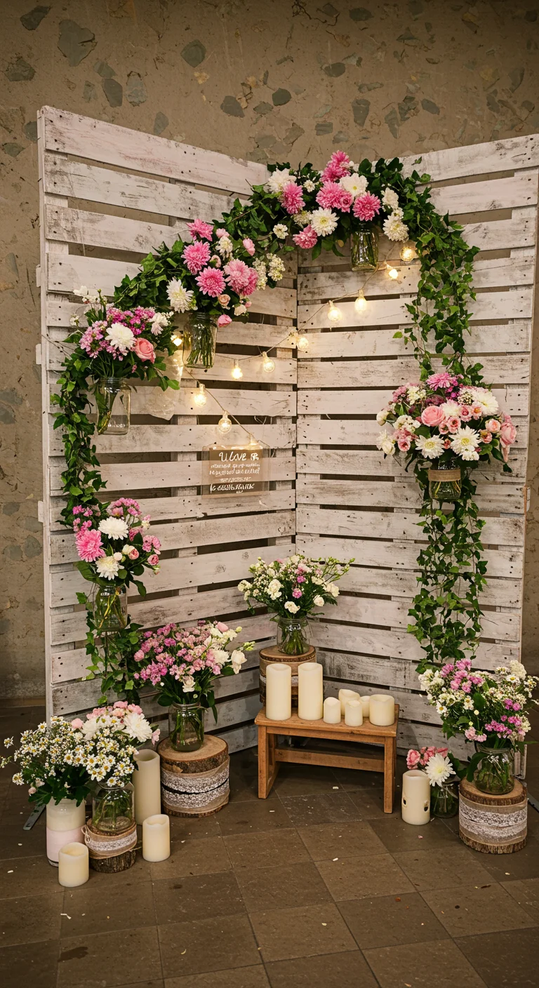 25. Celebration of Love: Wedding-Themed Pallet Ideas