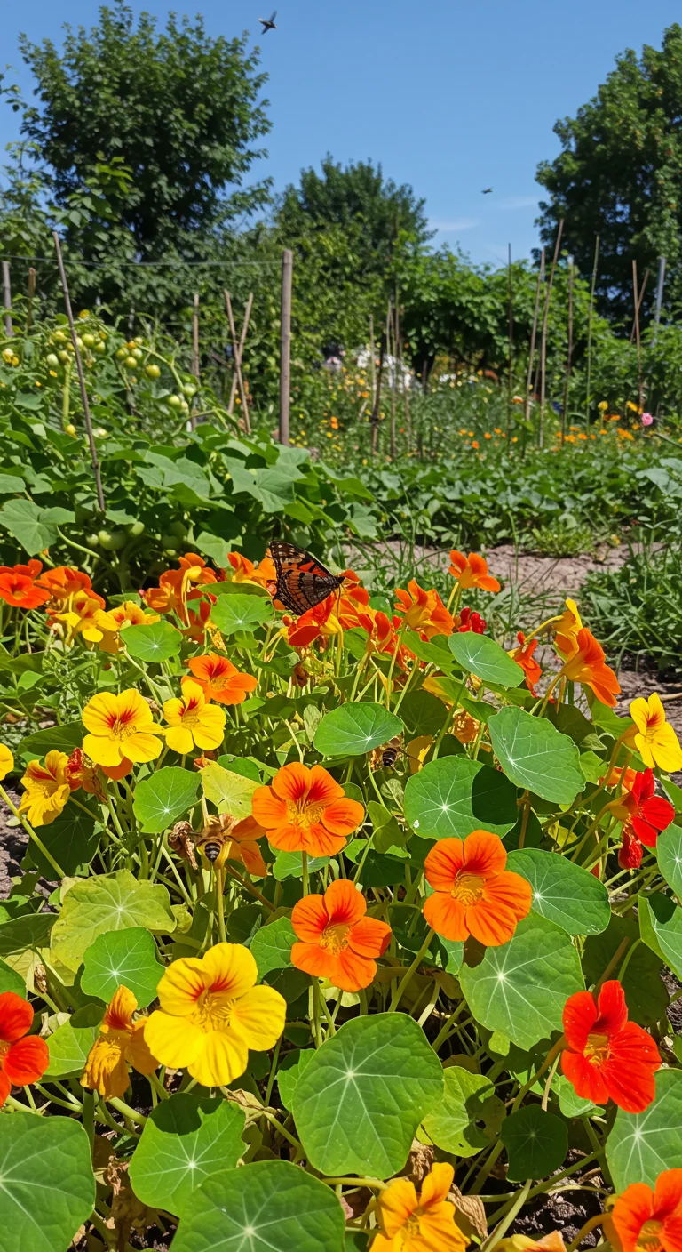 2. Nasturtiums: Edible Beauty in Bloom