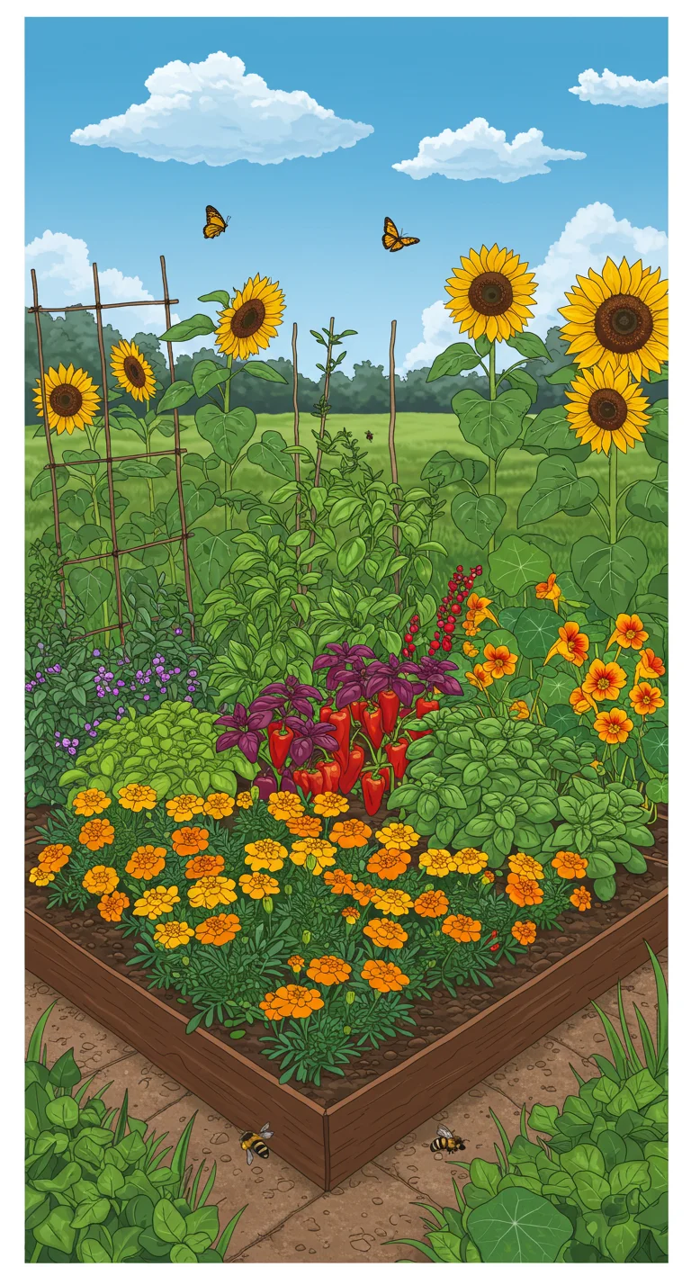17. Colorful Companion Planting: A Feast for the Eyes and Palate