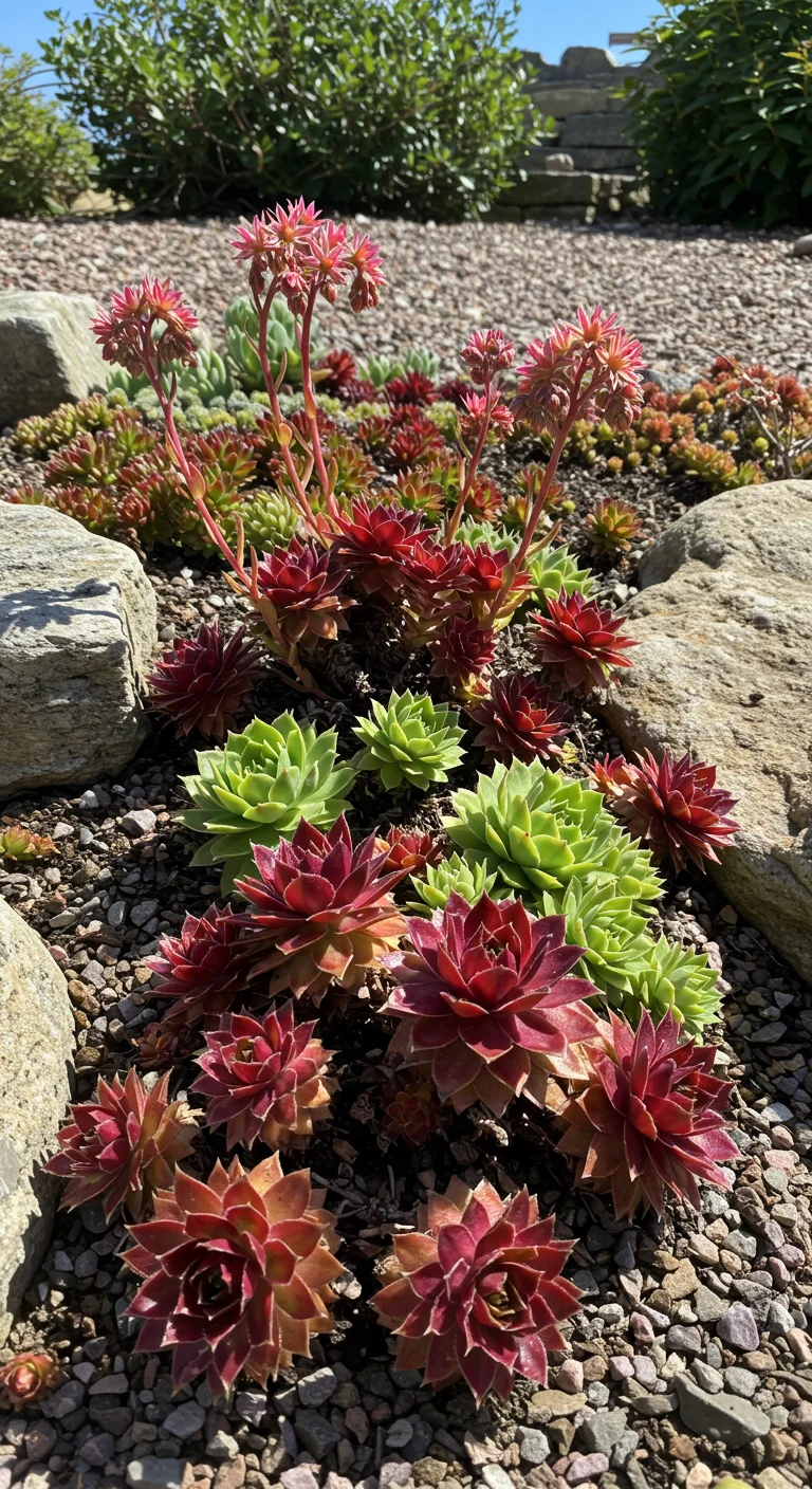 15. Hens and Chicks: The Ultimate Rock Garden Star