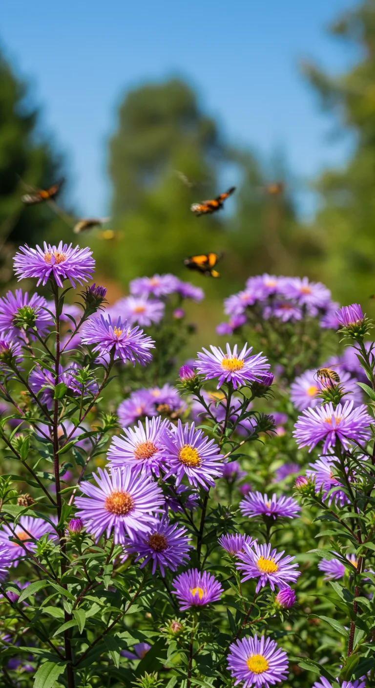 2. A Splash of Purple: Aster’s Late Blooming Delight