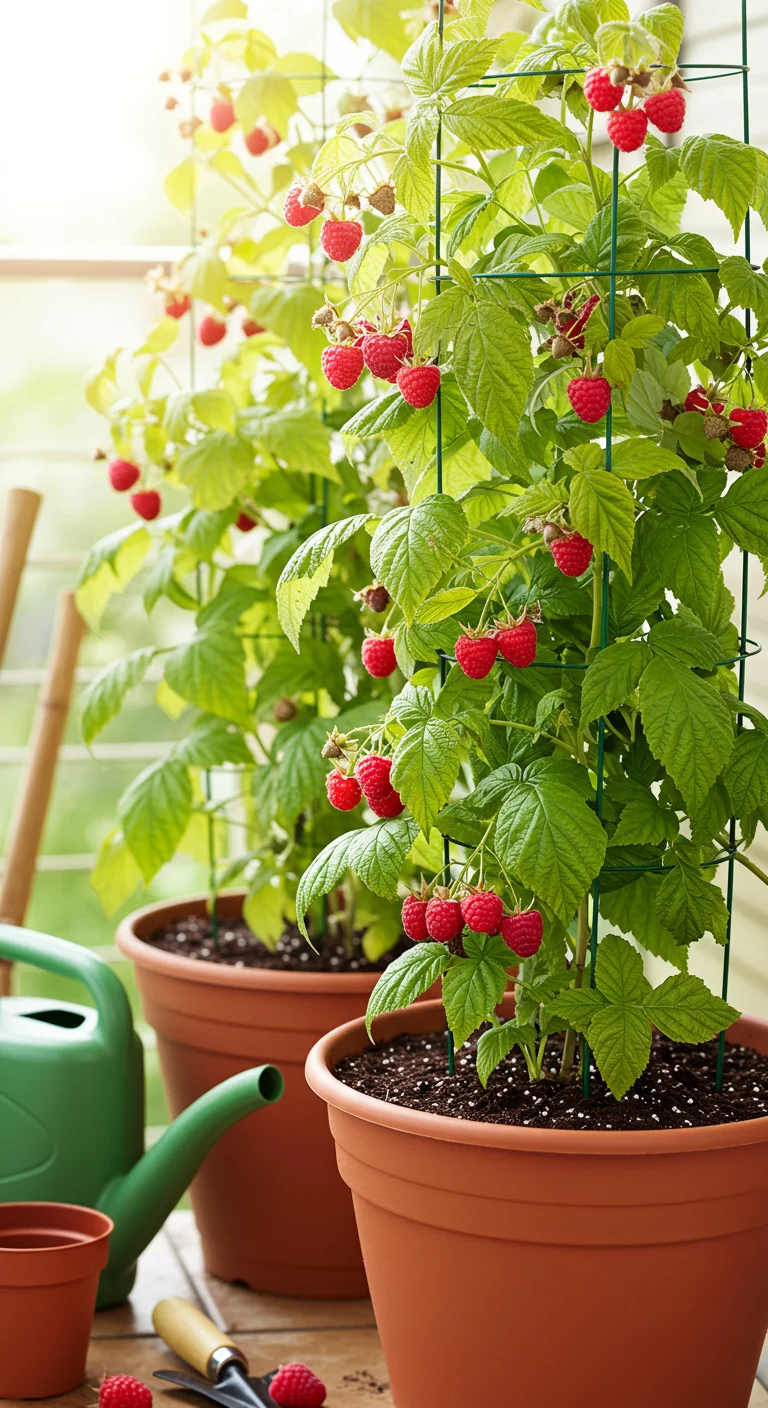 6. Raspberries: Vertical Growth, Maximum Flavor