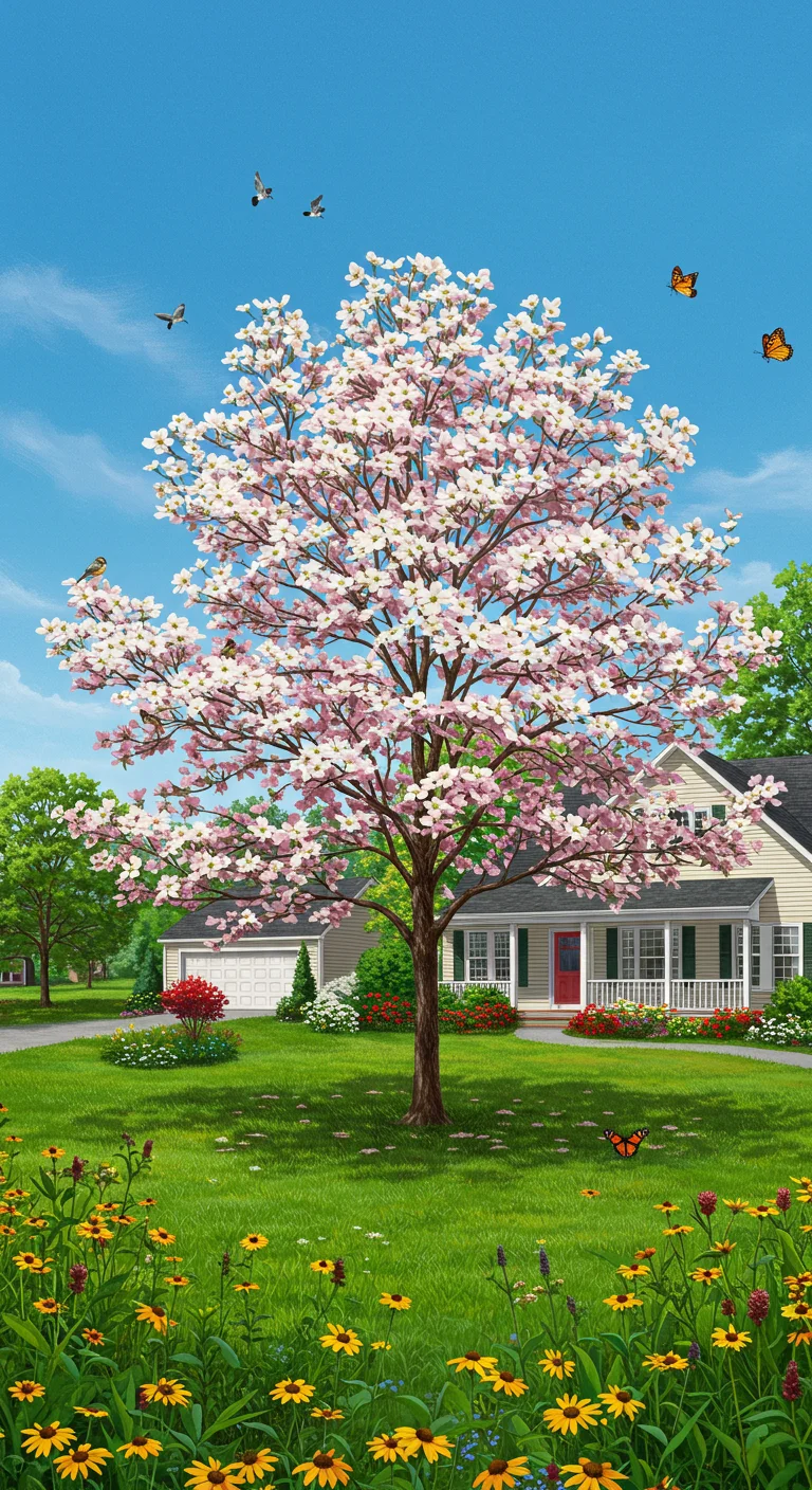 7. Flowering Dogwood: Graceful Beauty and Wildlife Attraction